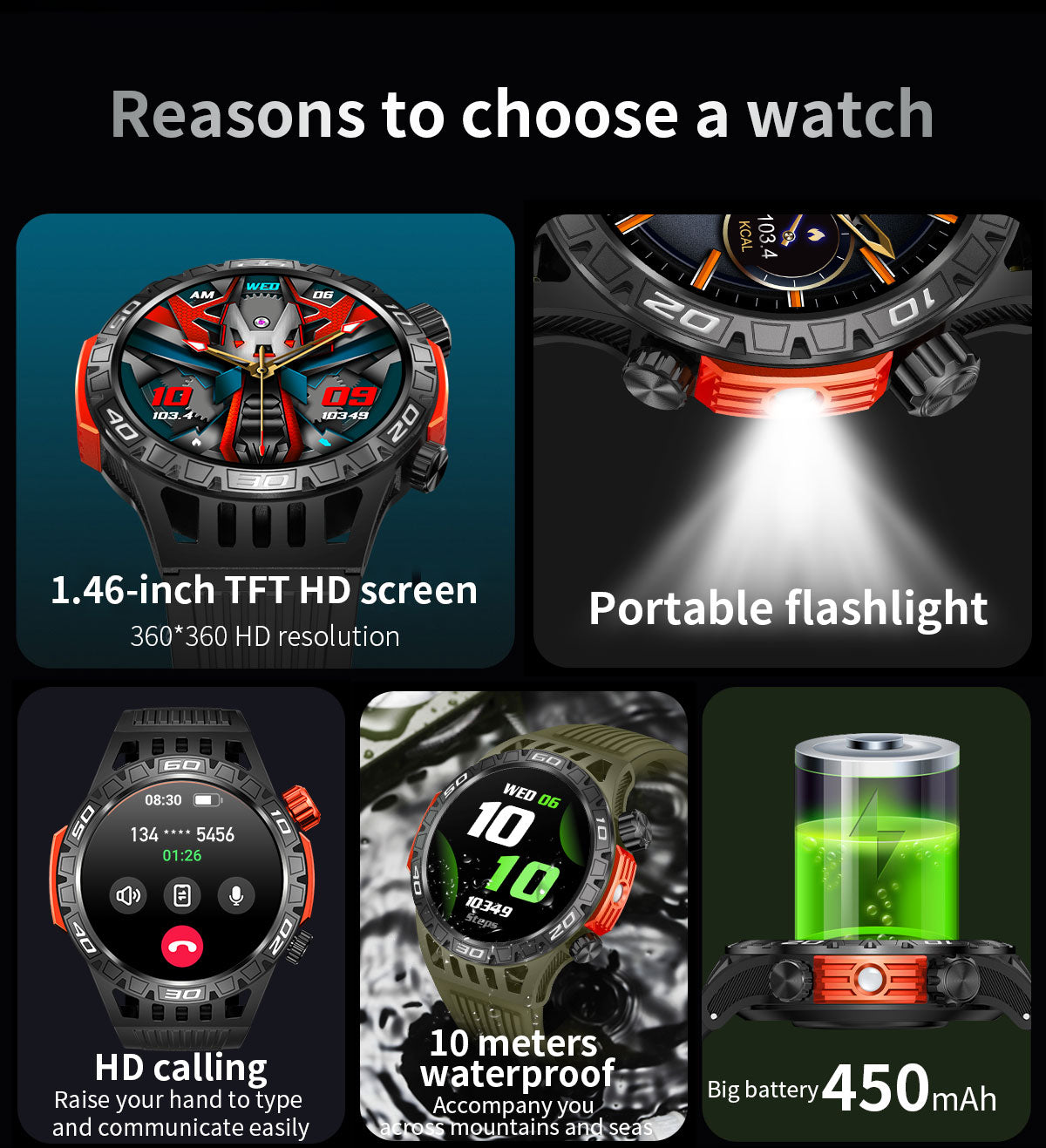 LumenVira Tactical Smartwatch