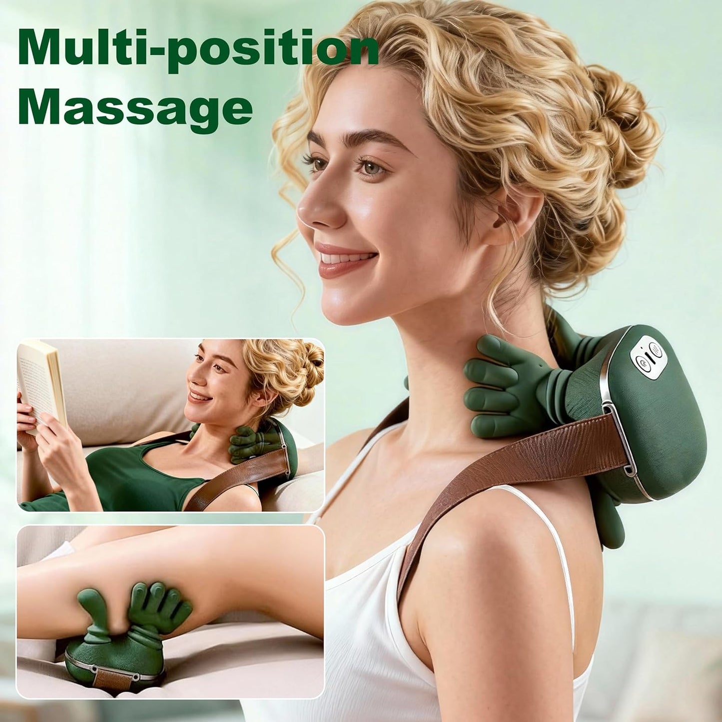 Glowence Shiatsu Neck & Shoulder Massager Cordless with Heat