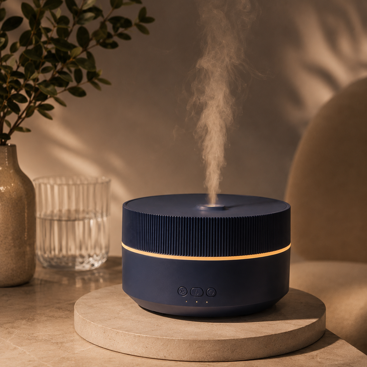 Glowence Cool Mist Air Humidifier for Bedroom – Ultrasonic, Quiet, with Timer & Night Light