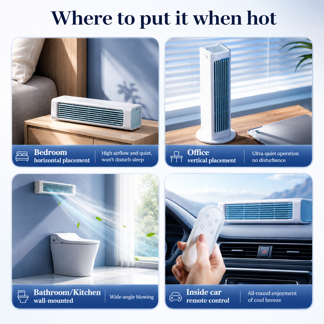 Coolnix Air Cooler - Bladeless, Cordless, Whisper-Quiet