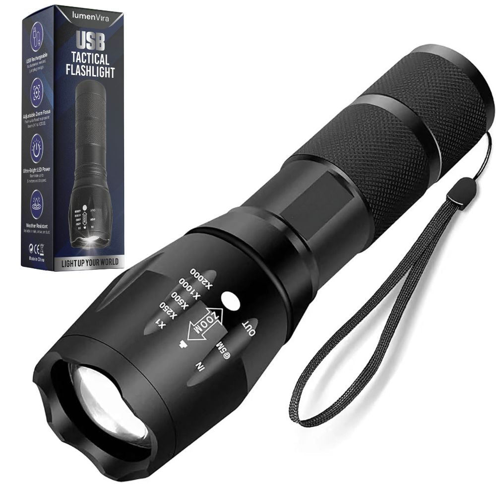 LumenVira LED Tactical Flashlight 2000 Lumens