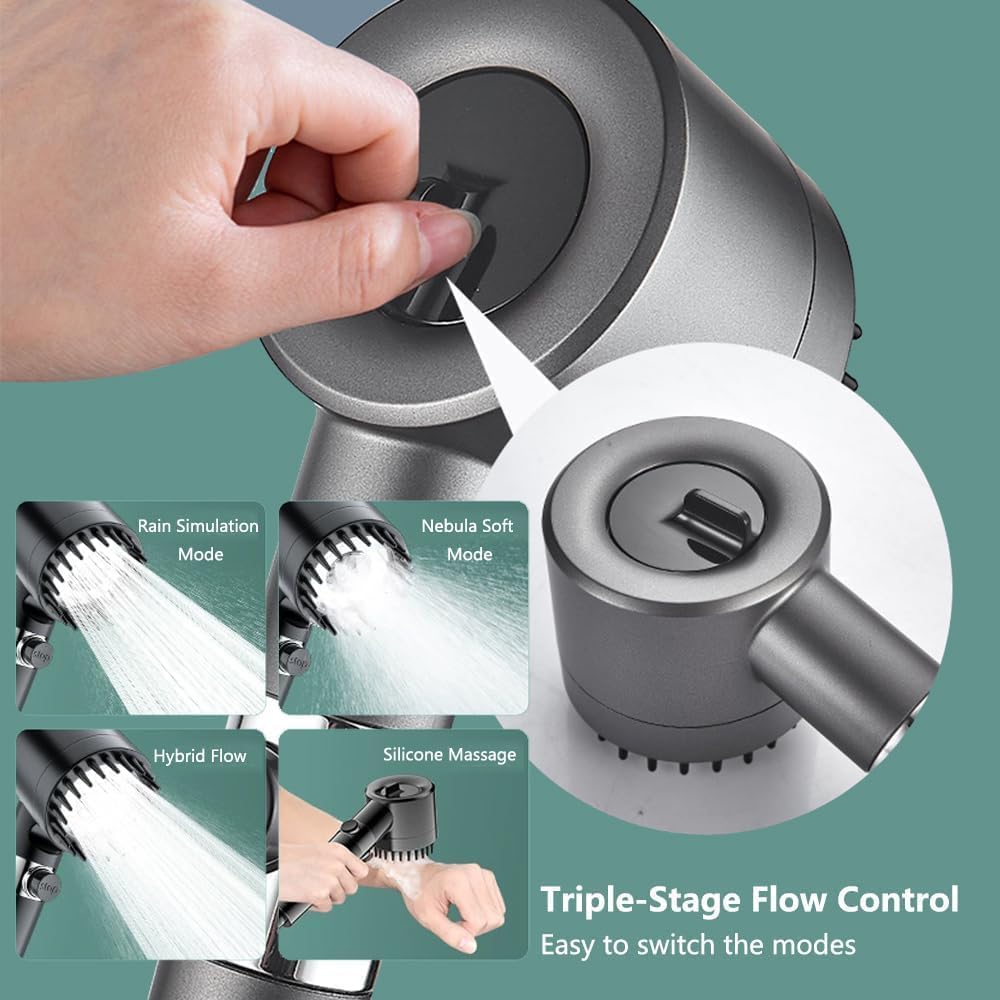 Aquyn High-Pressure Filtered Shower Head