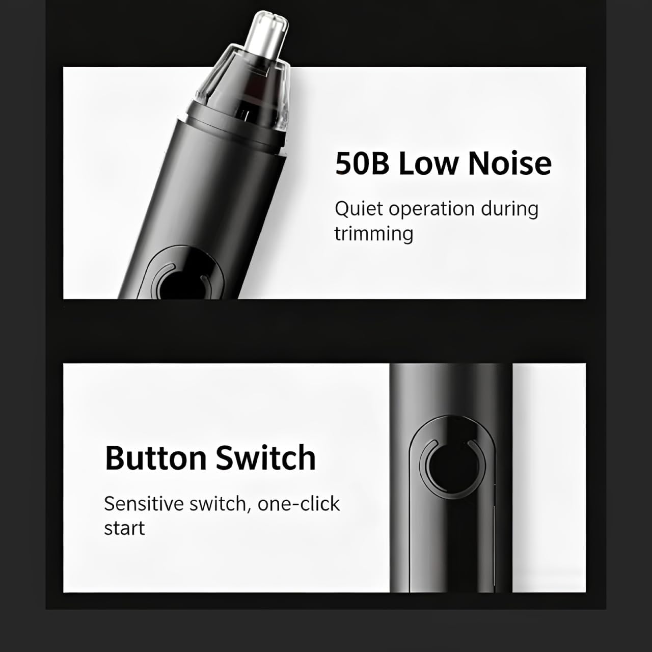 GLOWENCE NOSE HAIR TRIMMER FOR MEN & WOMEN PAINLESS 360º CUT IN 60S