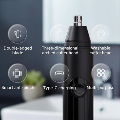 GLOWENCE NOSE HAIR TRIMMER FOR MEN & WOMEN PAINLESS 360º CUT IN 60S