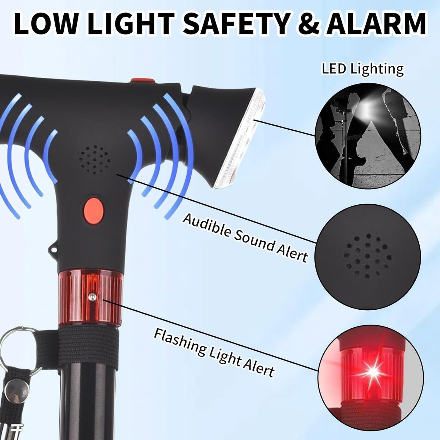 Walknix Walking Stick with LED Light