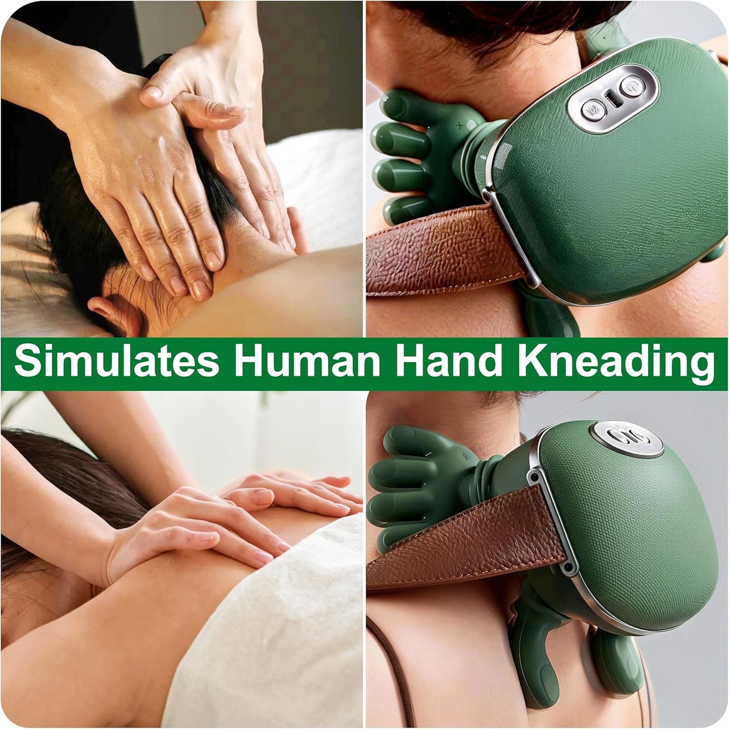 Glowence Shiatsu Neck & Shoulder Massager Cordless with Heat