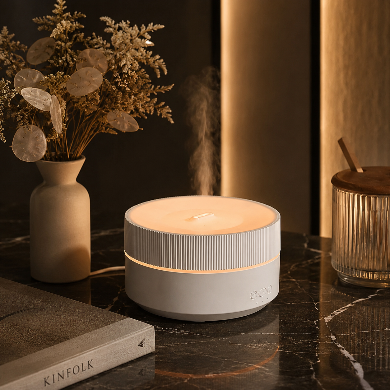 Glowence Cool Mist Air Humidifier for Bedroom – Ultrasonic, Quiet, with Timer & Night Light