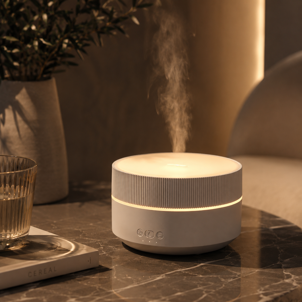 Glowence Cool Mist Air Humidifier for Bedroom – Ultrasonic, Quiet, with Timer & Night Light
