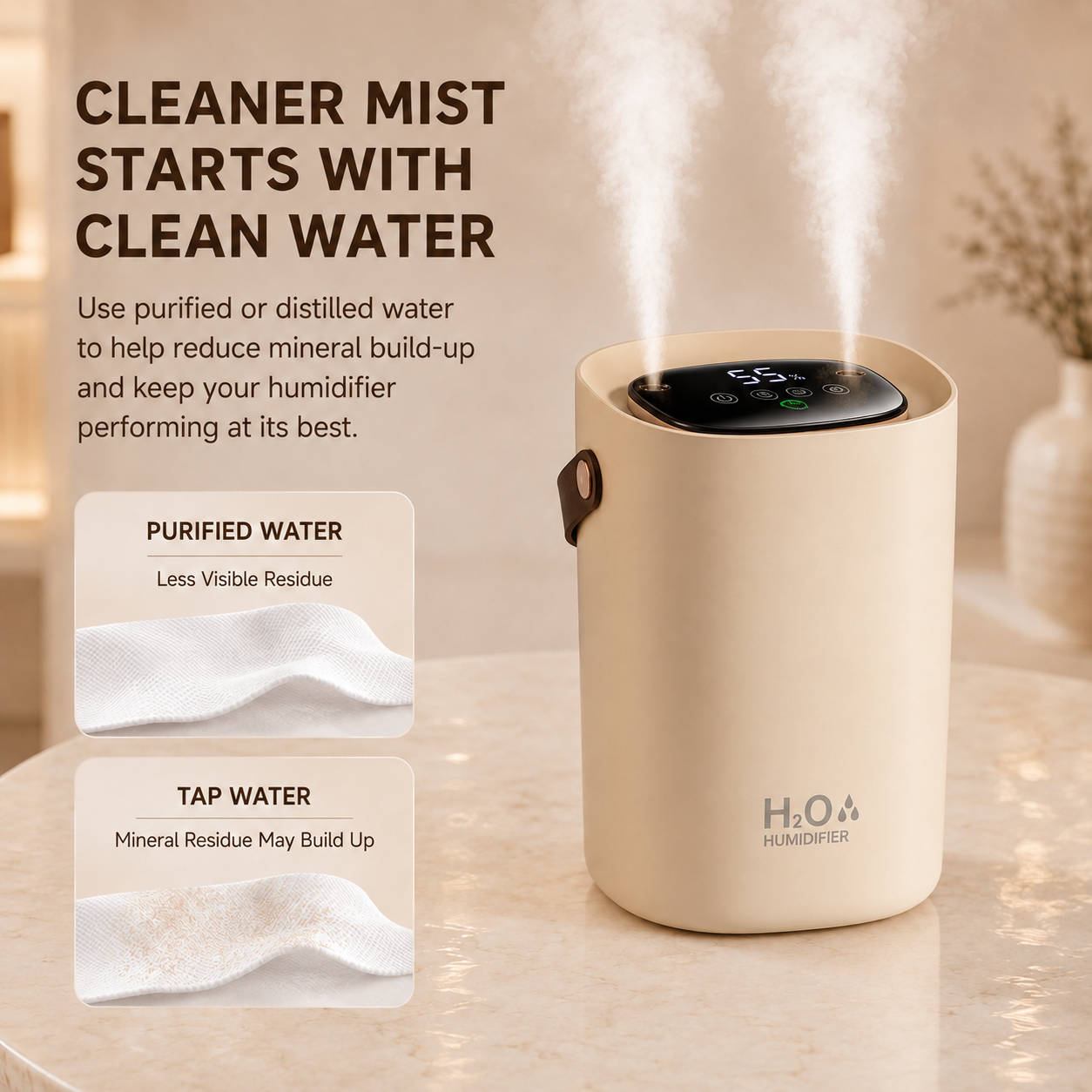 Glowence Cool Mist Baby Humidifier — Cordless, Dual Spray