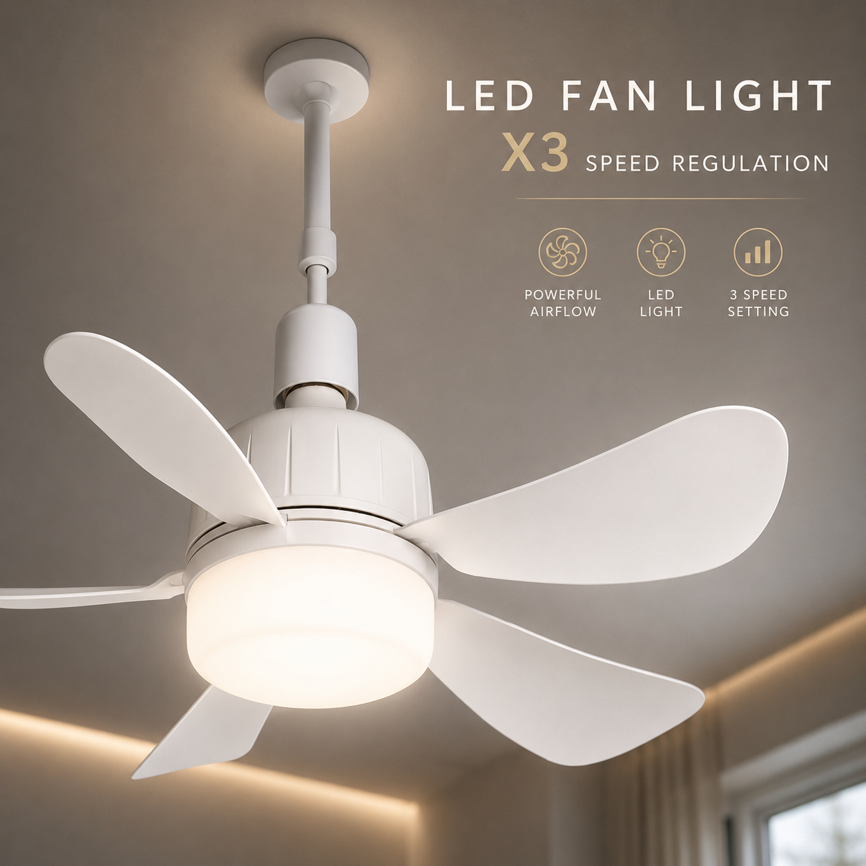 Coolnix Light Socket Fan — Screws In, No Wiring