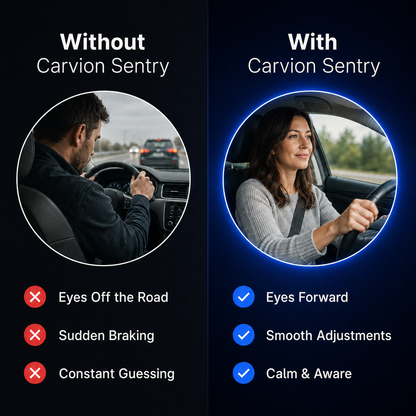 Carvion Sentry Radar Detector for Cars, 360° Detection, Real-Time Voice Alerts, Plug & Play