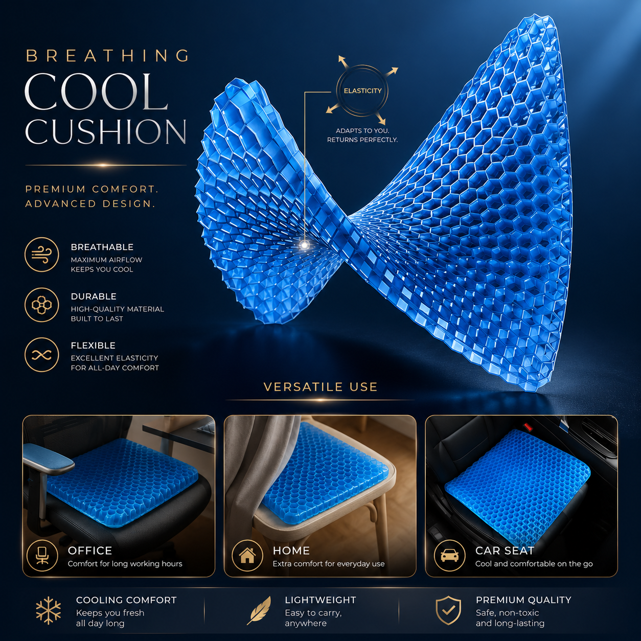 Glowence Back Support Cushion All-Day Relief for Your Lower Back