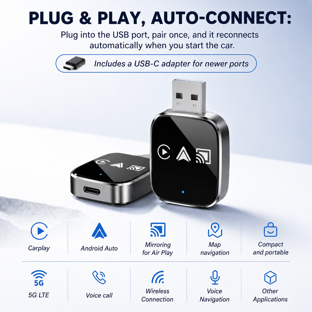 Carvion  Wireless CarPlay & Android Auto Adapter
