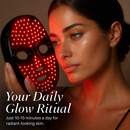 Glowence Aurelis 7 Colour LED Face Mask, Rechargeable, 15-Min Timer