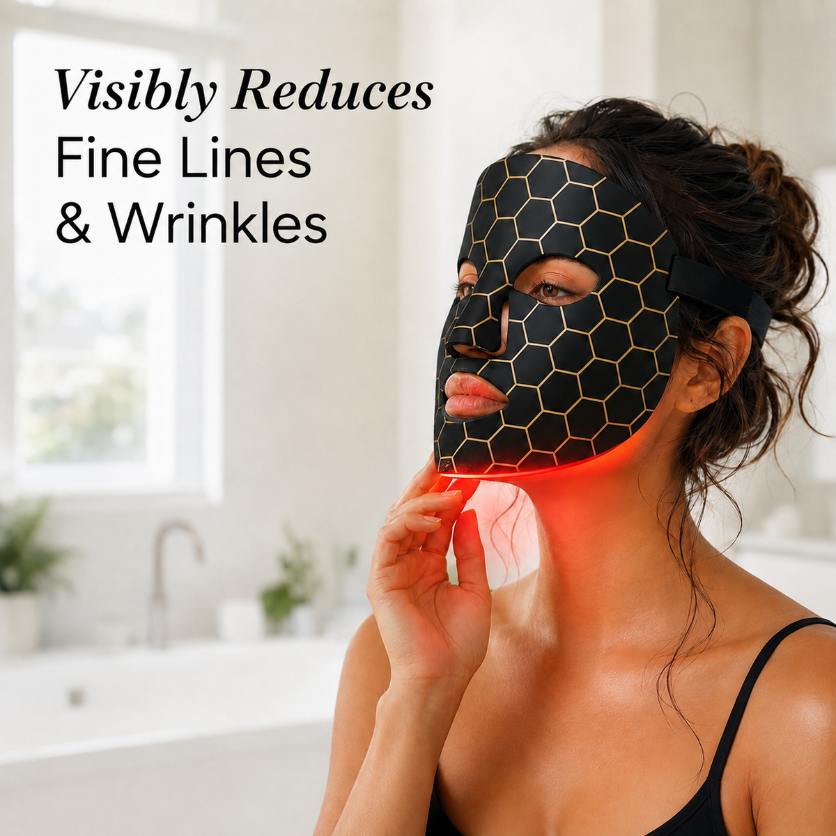 Glowence Aurelis 7 Colour LED Face Mask, Rechargeable, 15-Min Timer
