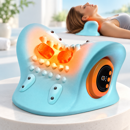Glowence 4-in-1 Neck Massager with Heat, Massage & EMS