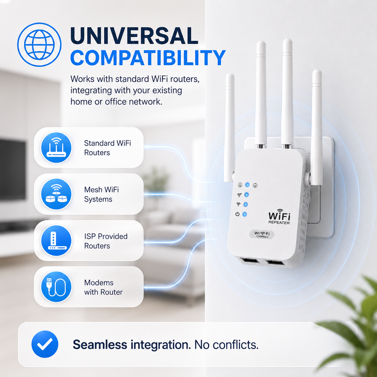 WeXtend Pro 2.0 — Dual Band WiFi Booster & Range Extender