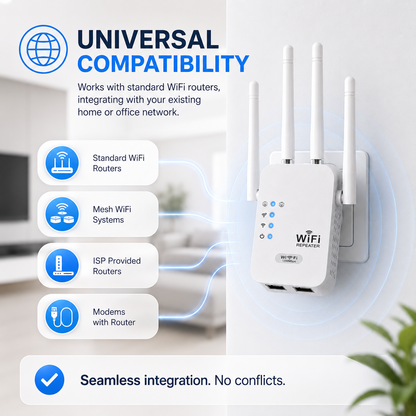 WeXtend Pro 2.0 — Dual Band WiFi Booster & Range Extender