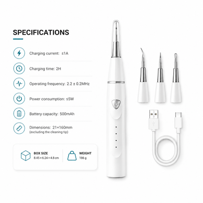 Glowence Ultrasonic Tooth Cleaner, Plaque & Tartar Remover for Teeth