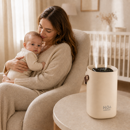Glowence Cool Mist Baby Humidifier — Cordless, Dual Spray