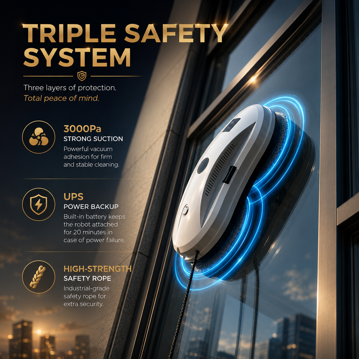 Lumenvira Window Cleaning Robot, Streak-Free, Hands-Free