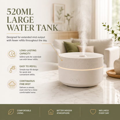 Glowence Air Humidifier — Quiet Cool Mist + Aroma