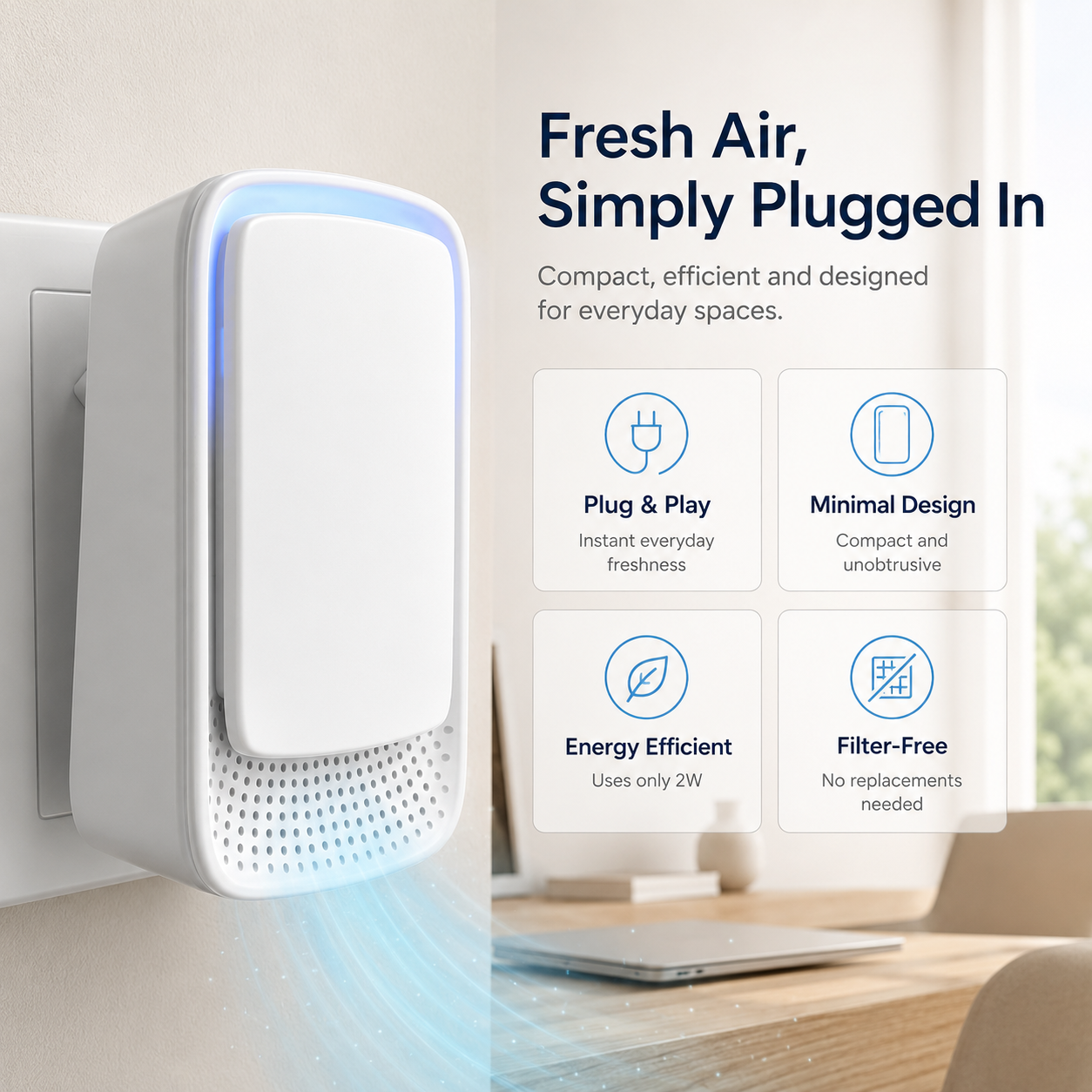 Aeroiva Pure  Plug-In Ionic Air Purifier