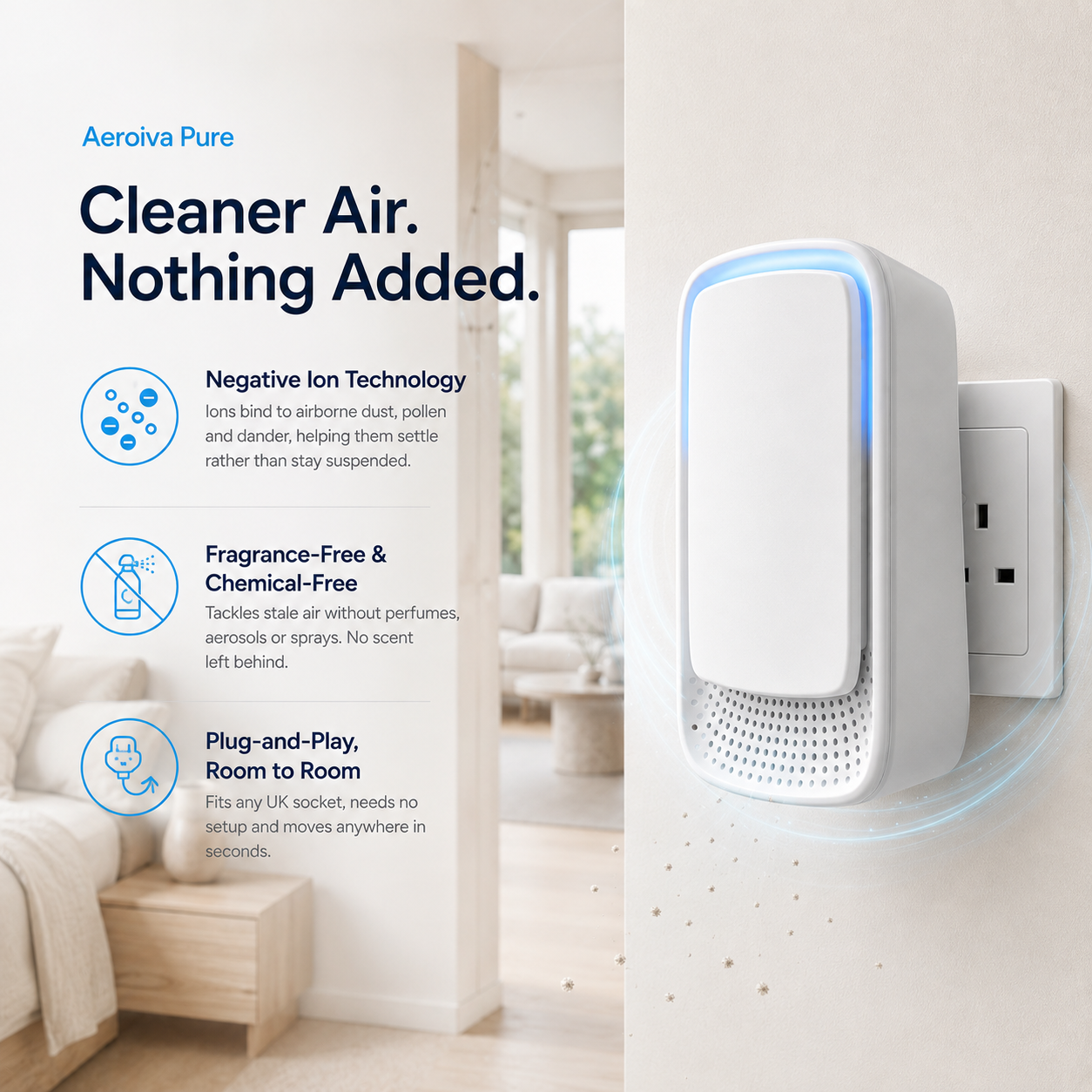 Aeroiva Pure  Plug-In Ionic Air Purifier