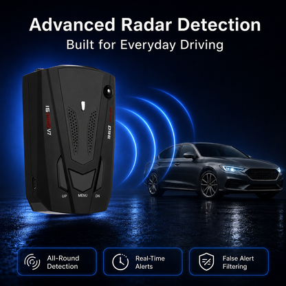 Carvion Sentry Radar Detector for Cars, 360° Detection, Real-Time Voice Alerts, Plug & Play