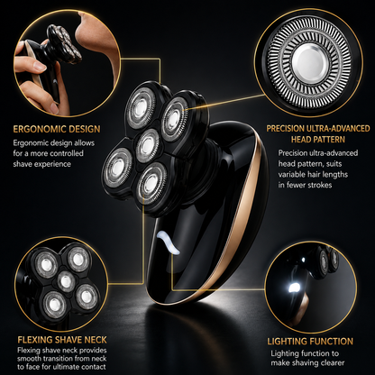 Glowence Head Shaver, 5D FlexBlade, Zero Razor Burn