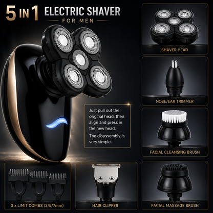 Glowence Head Shaver, 5D FlexBlade, Zero Razor Burn
