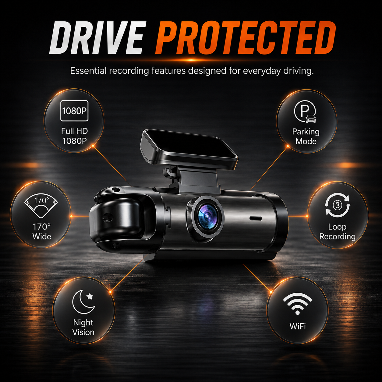 Dashure Full HD Dash Cam for Cars