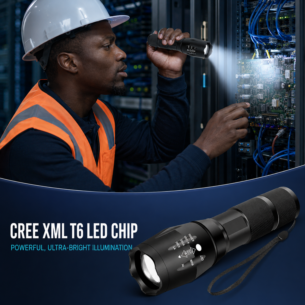 LumenVira LED Tactical Flashlight 2000 Lumens
