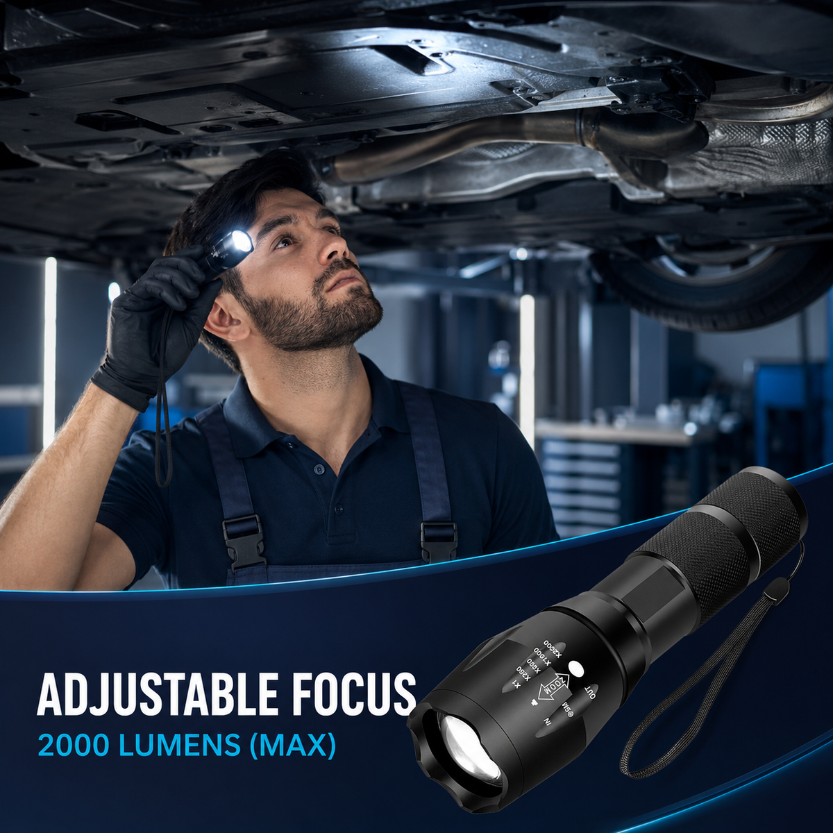 LumenVira LED Tactical Flashlight 2000 Lumens