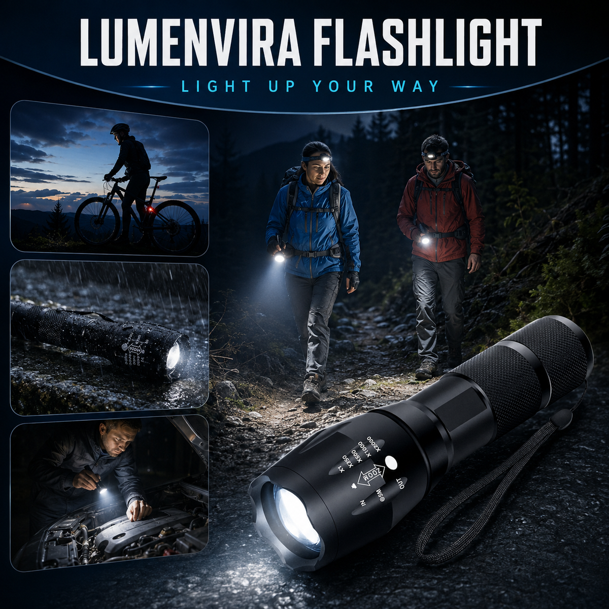 LumenVira LED Tactical Flashlight 2000 Lumens