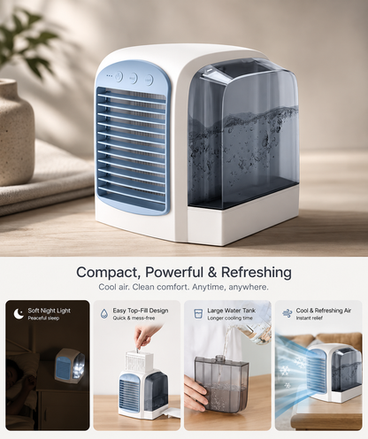 Coolnix Mini Air Cooler — Evaporative USB Desk Cooling