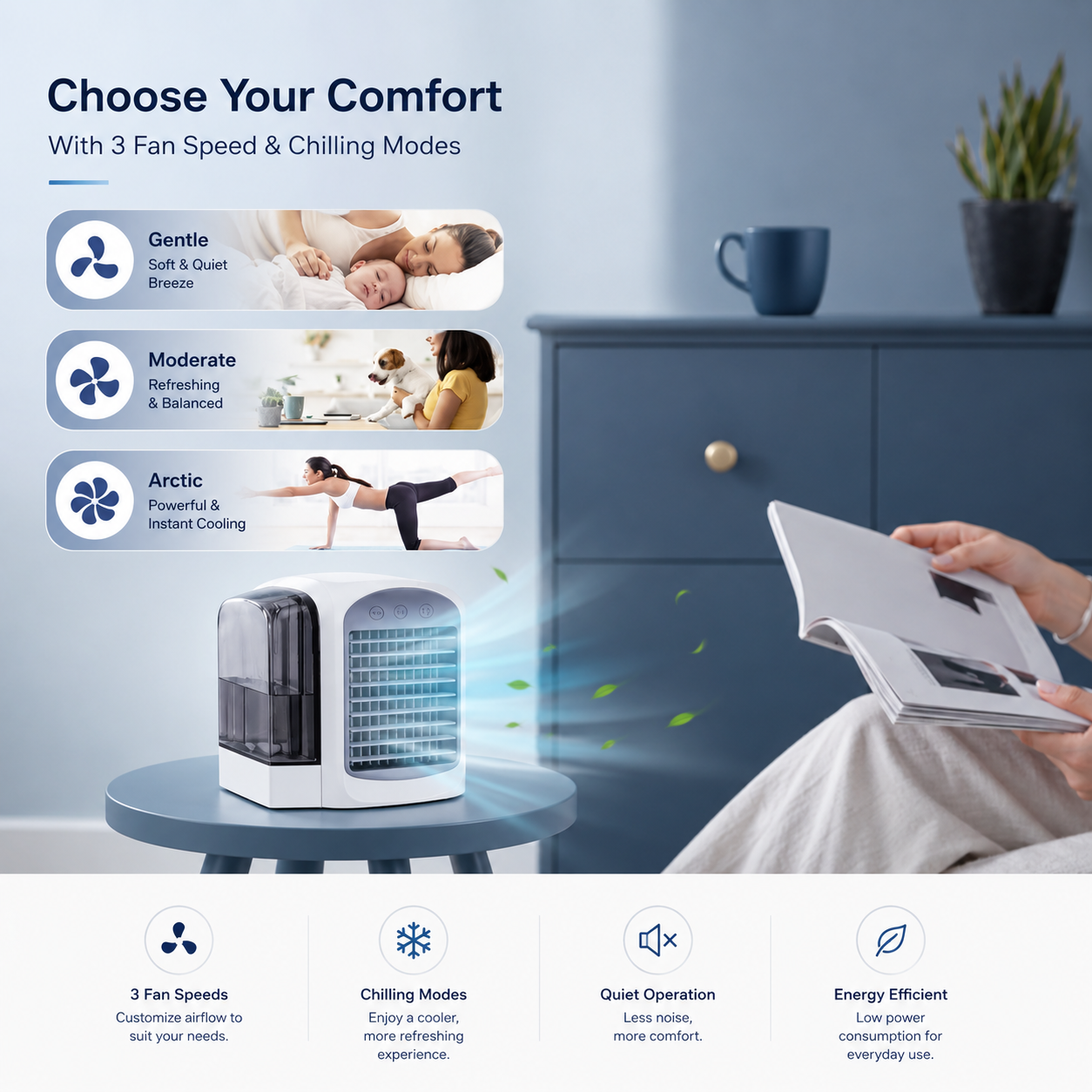Coolnix Mini Air Cooler — Evaporative USB Desk Cooling