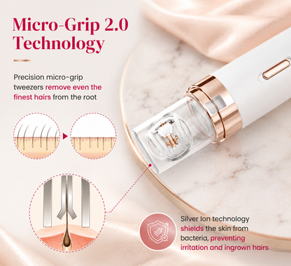 Glowence Facial Hair Remover, Painless Face Hair Trimmer for Women