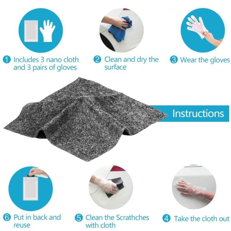 Ultra-absorbent Car Cleaning Cloth  6 Sheets Pack for a quick, streak-free clean