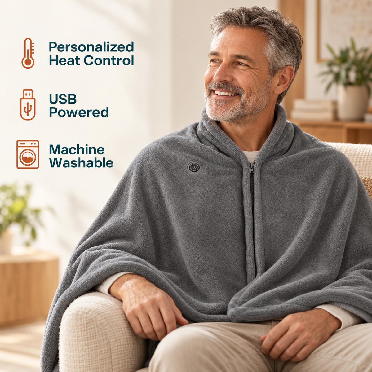Oskren USB Heated Wearable Blanket