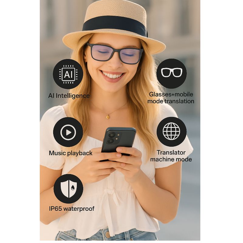 Auralix AI Glasses with Smart Translation