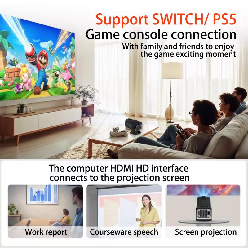 ProjectorDomo 2.0 Mini Home Projector