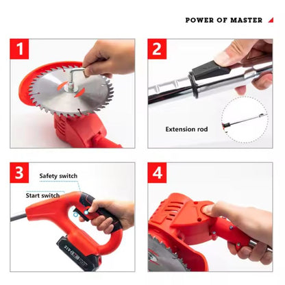 Arbina Cordless Strimmer with Metal Blade & 90° Pivot Head