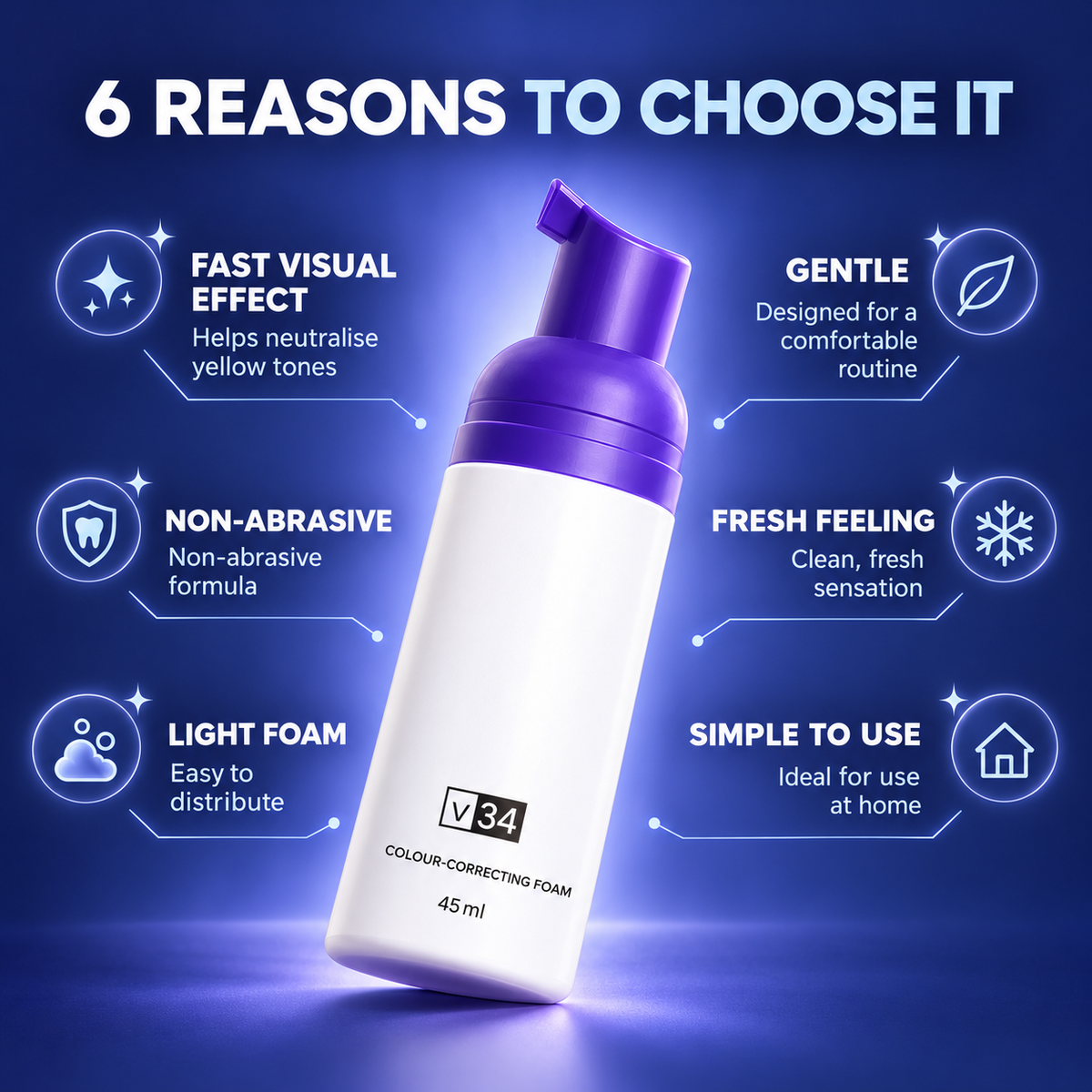 Glowence Purple Whitening Foam